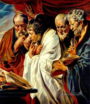 Die vier Evangelisten Flämisch Barock Jacob Jordaens Ölgemälde